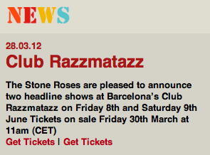 The Stone Roses - Razzmatazz